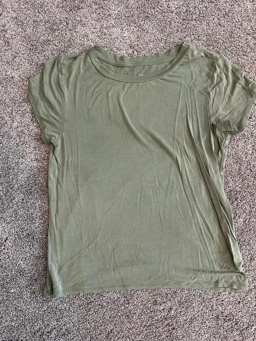American Eagle Outfitters Olive Short Sleeve Crewneck Tee